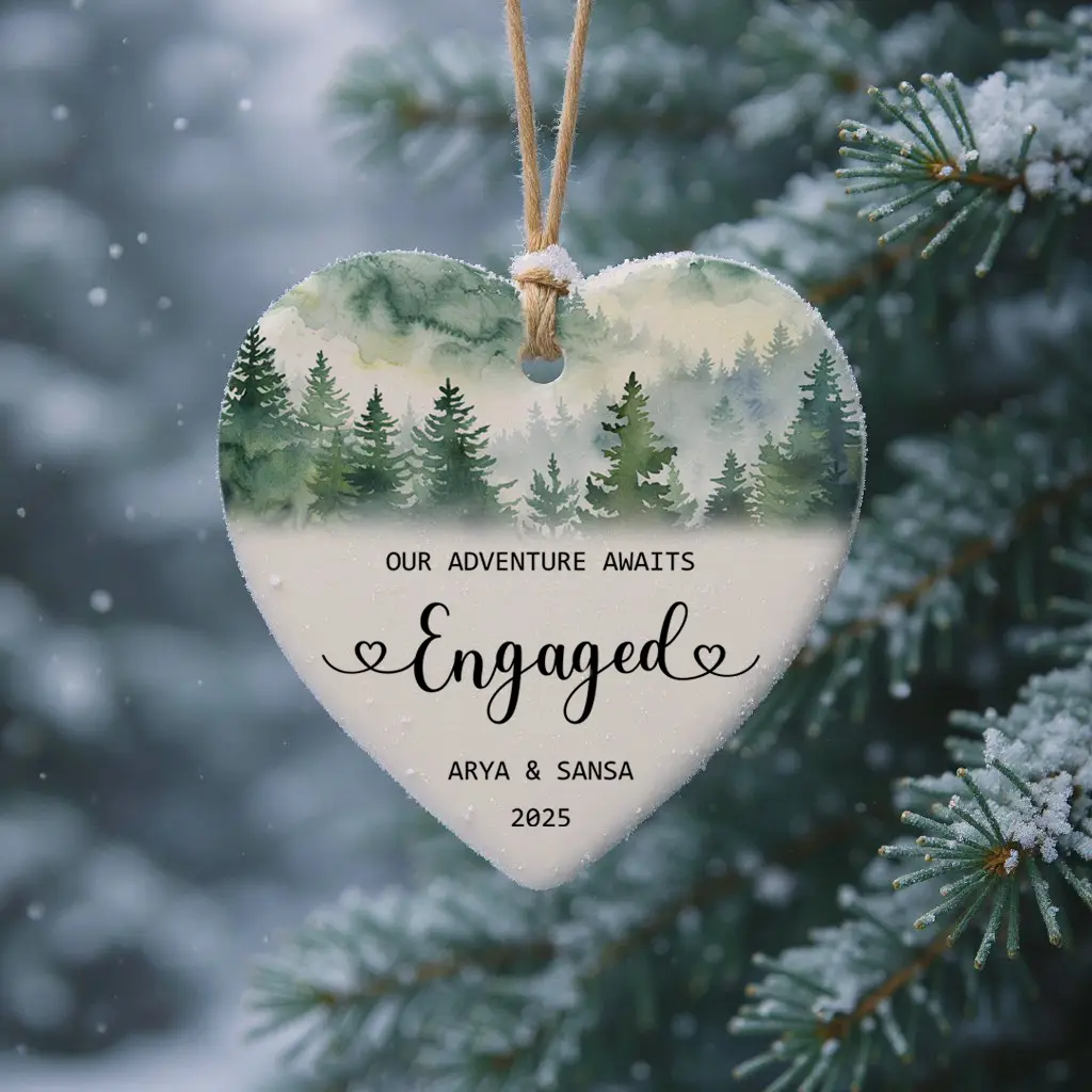 custom engagement ornament
