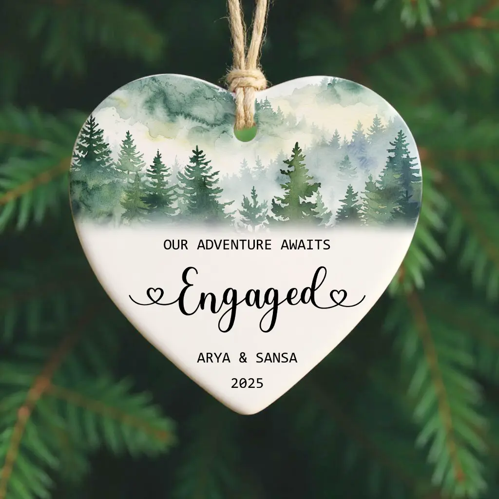 custom engagement ornament
