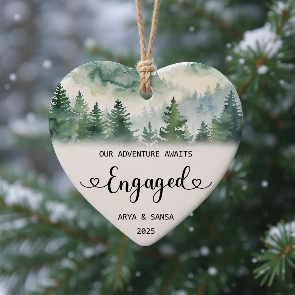 custom engagement ornament