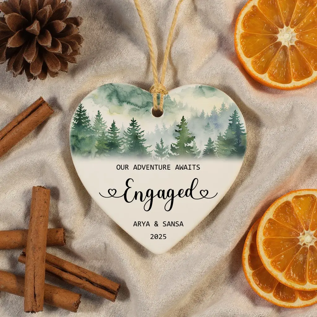 custom engagement ornament