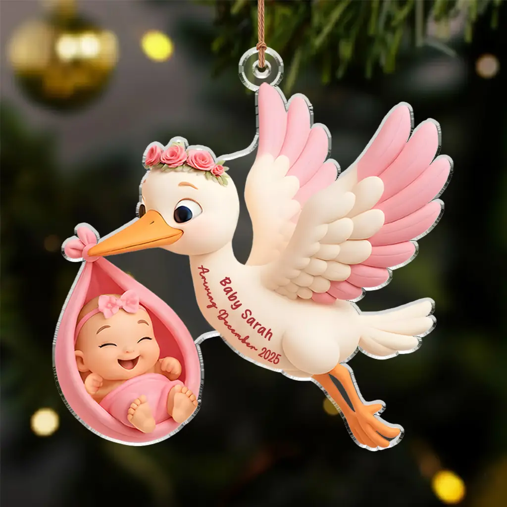 Custom Name Baby Arrival Ornament 2025