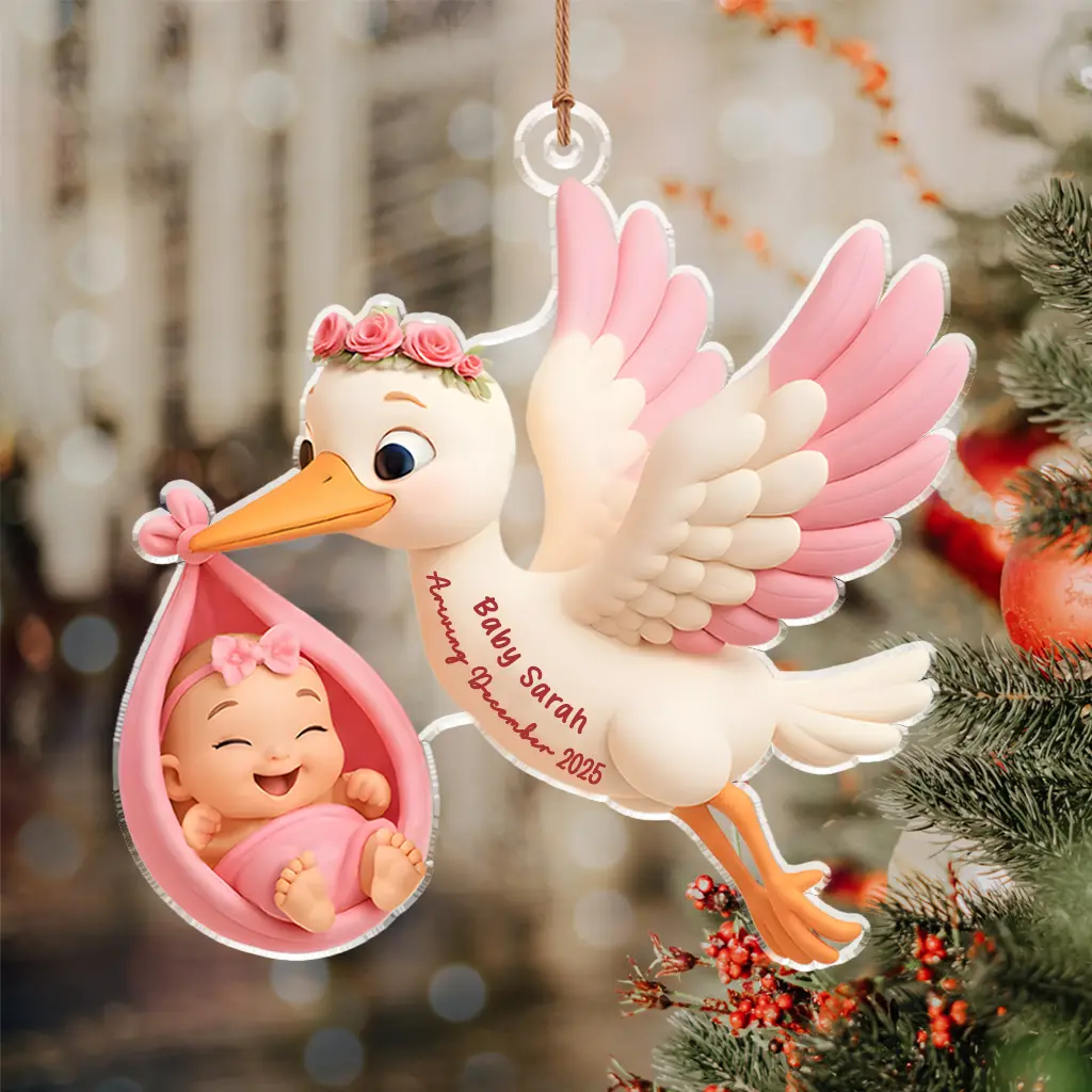 Custom Name Baby Arrival Ornament 2025