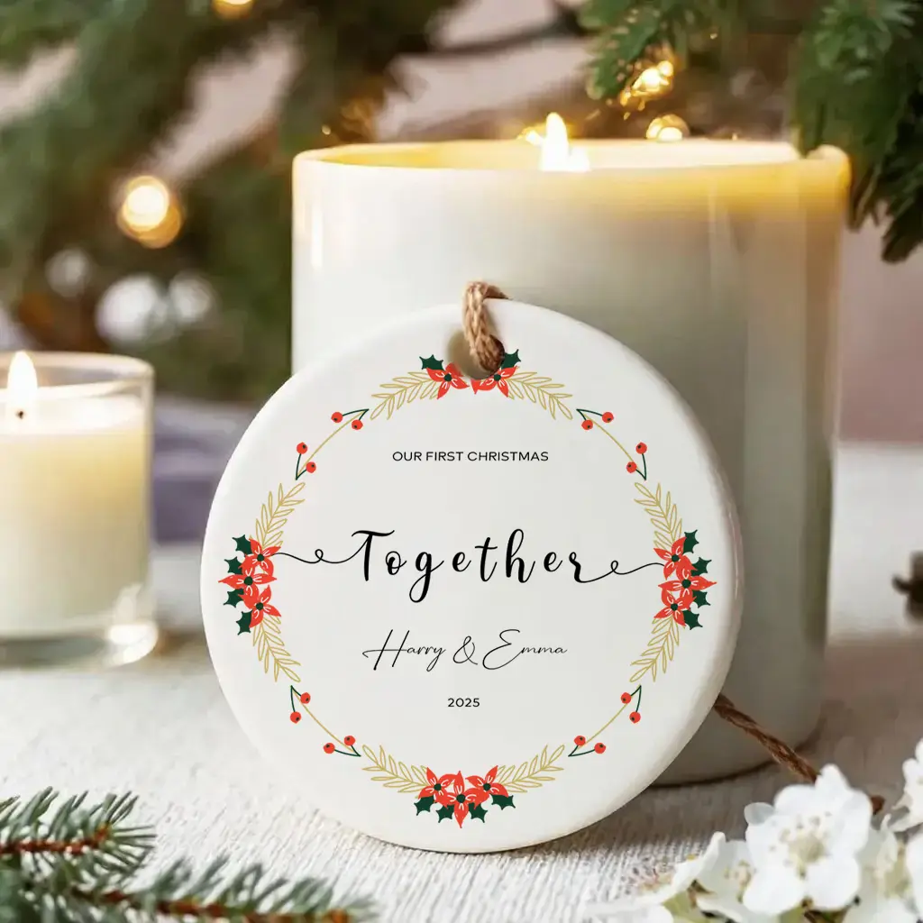 custom name couple keepsake ornament