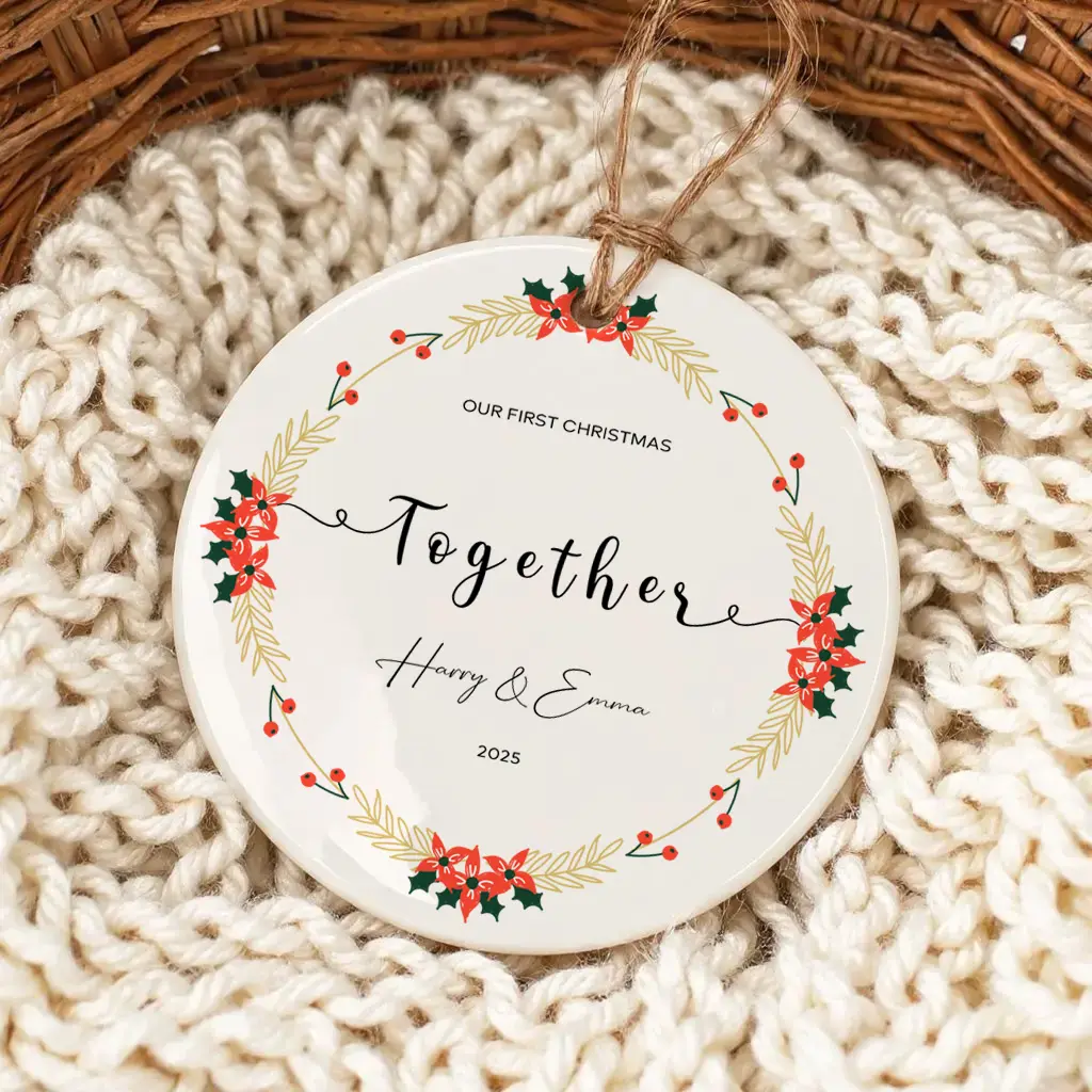 custom name couple keepsake ornament