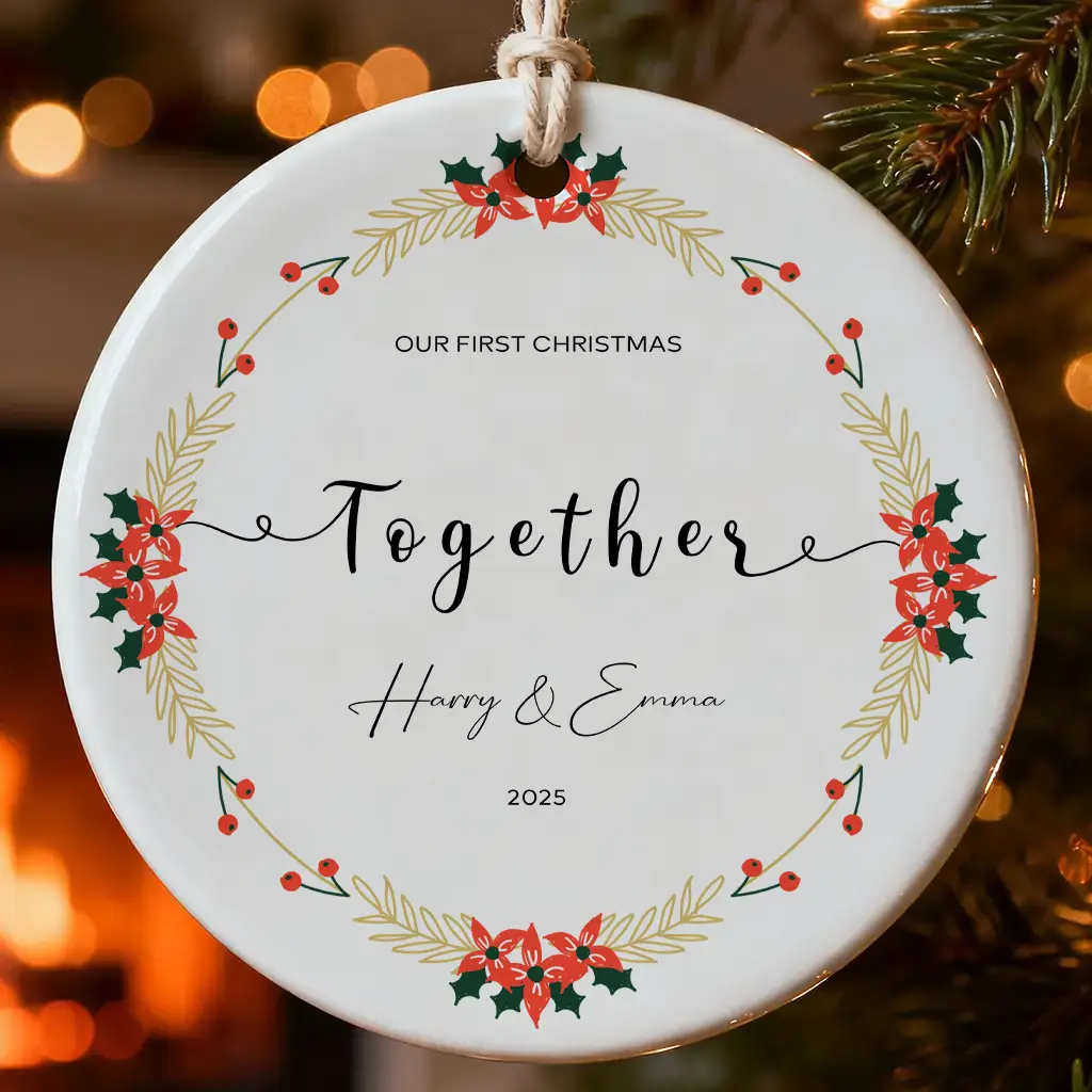 custom name couple keepsake ornament