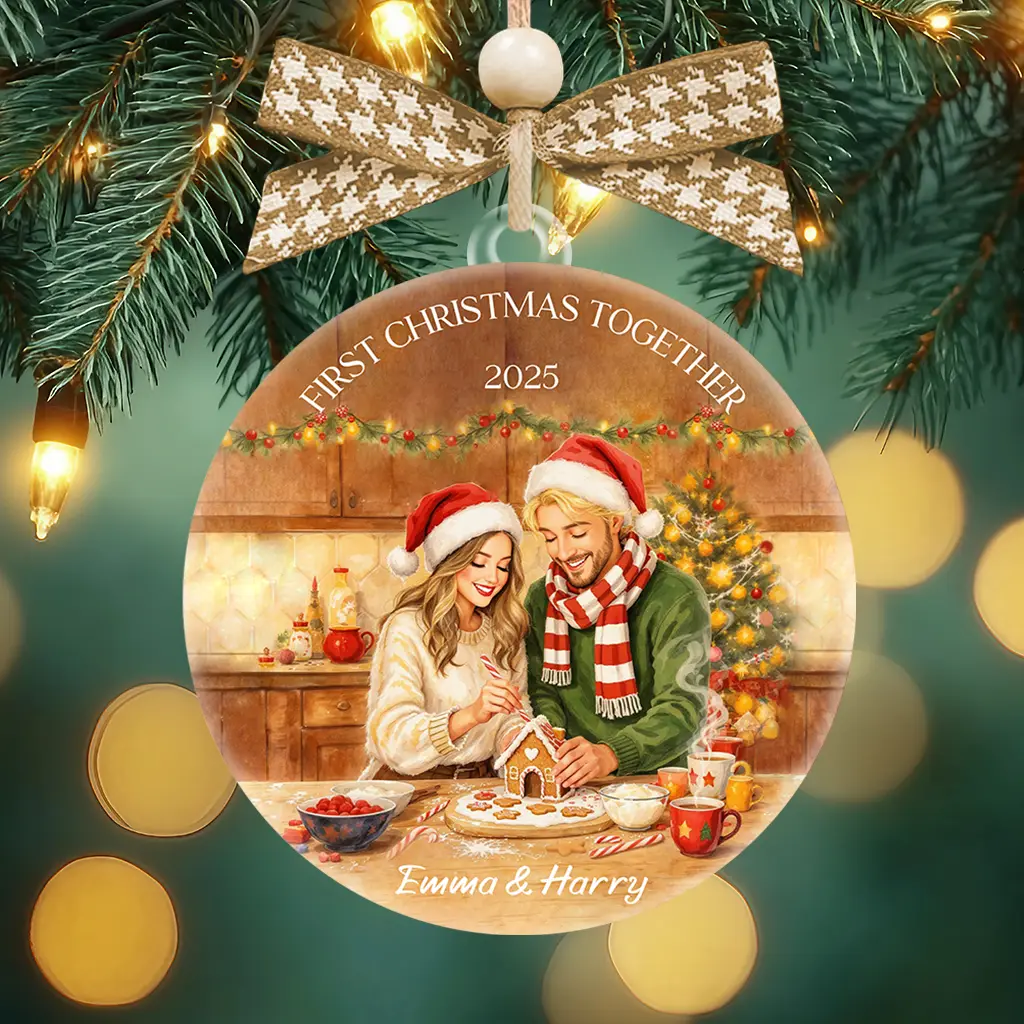 custom portrait soulmate ornament