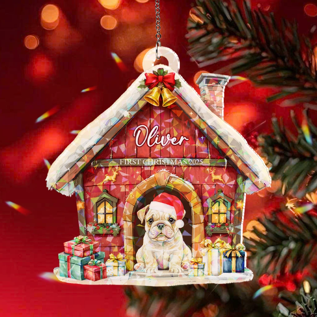 First Christmas Dog Acrylic Hologram Ornament