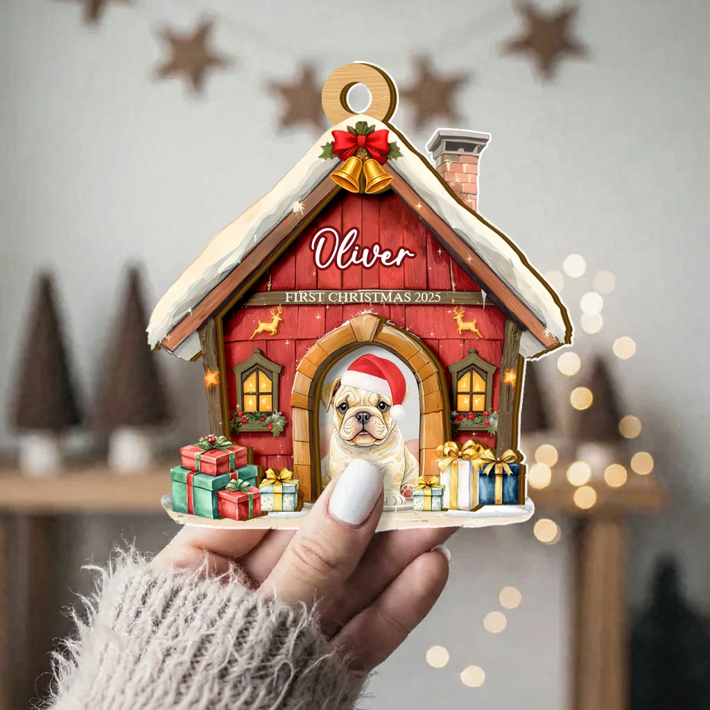 First Christmas Dog Wooden Acrylic Ornament