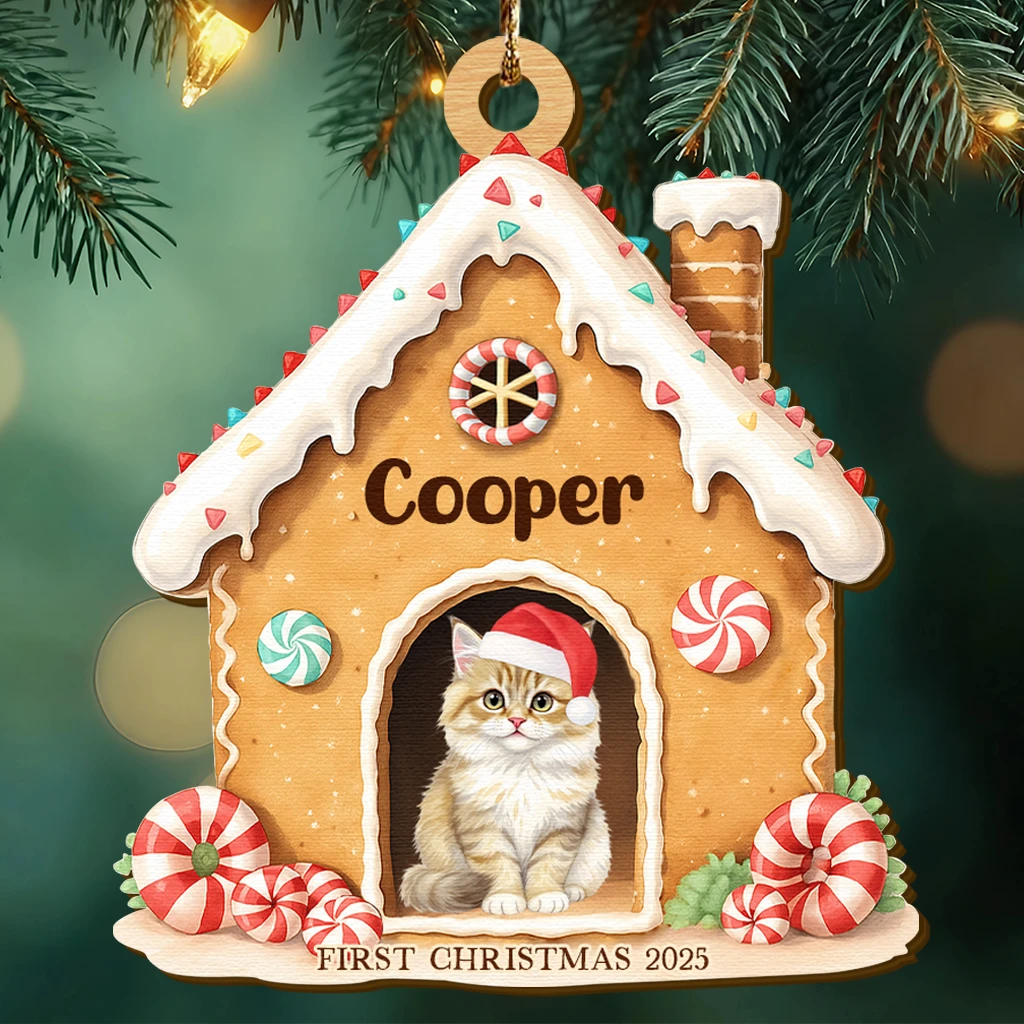 First Christmas Dog Wooden Ornament