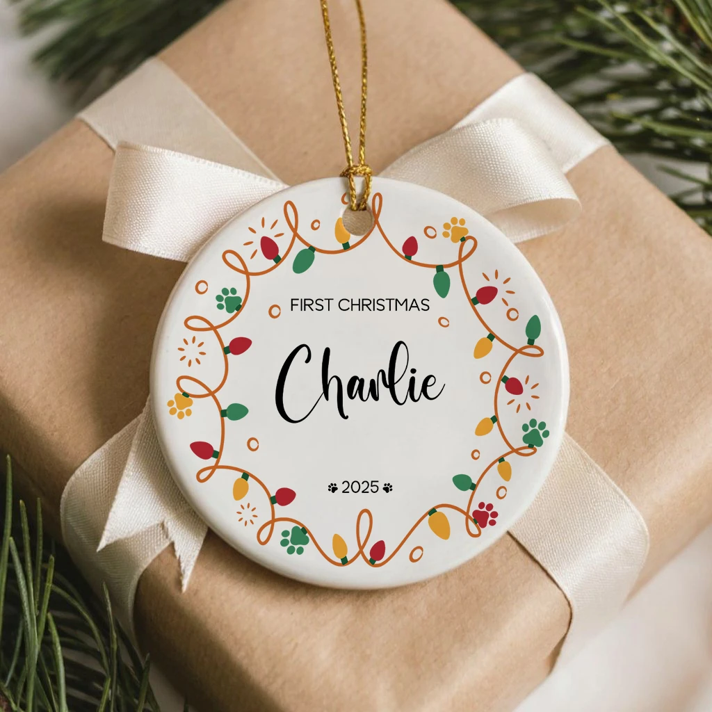 First Christmas Dog Scandinavian Ornament