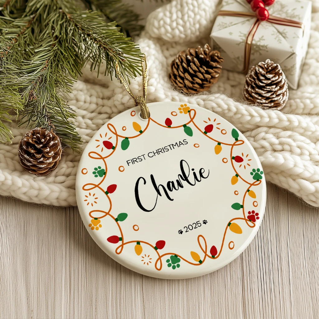First Christmas Dog Scandinavian Ornament