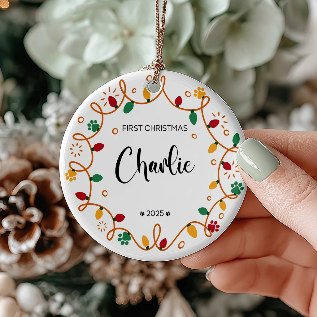 First Christmas Dog Scandinavian Ornament