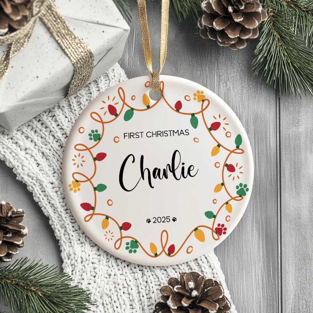 First Christmas Dog Scandinavian Ornament