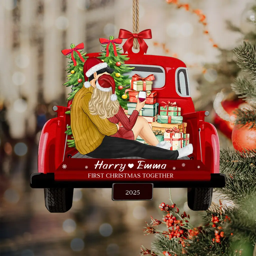 heirloom quality round couple ornament