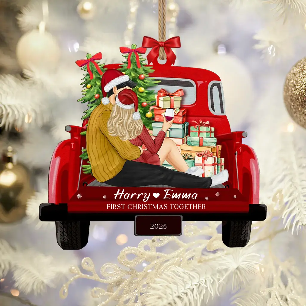 heirloom quality round couple ornament