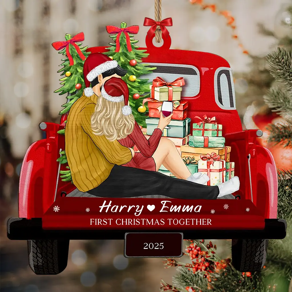 heirloom quality round couple ornament