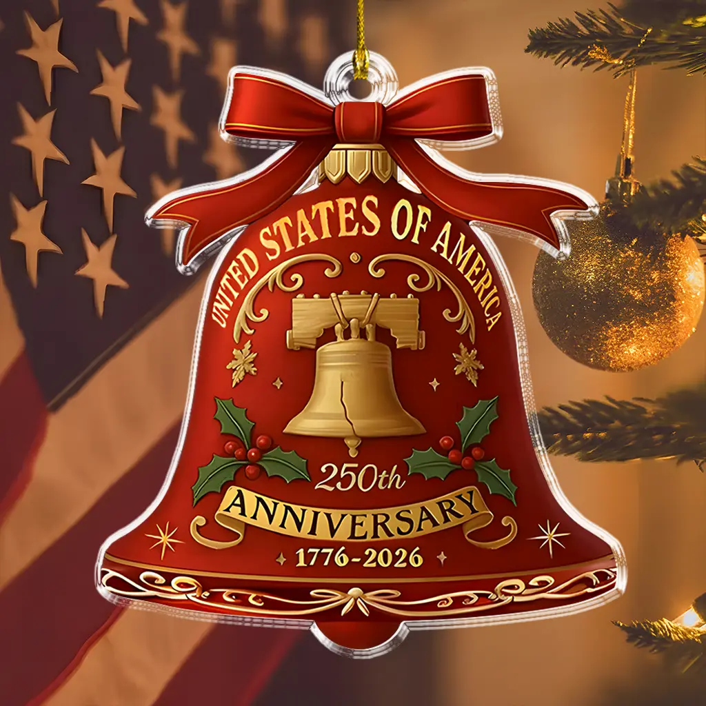 Liberty Bell 250th Anniversary Acrylic Ornament | Commemorative Patriotic Keepsake Honoring 250 Years of American Independence 1776–2026
