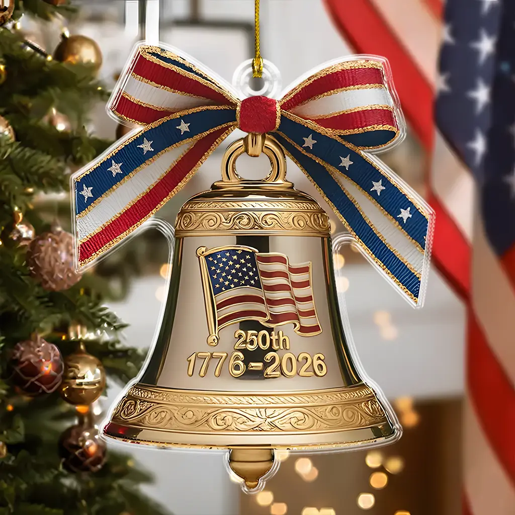 Liberty Bell Commemorative Acrylic Ornament | Celebrating 250 Years of American Freedom, Independence, and Pride 1776–2026