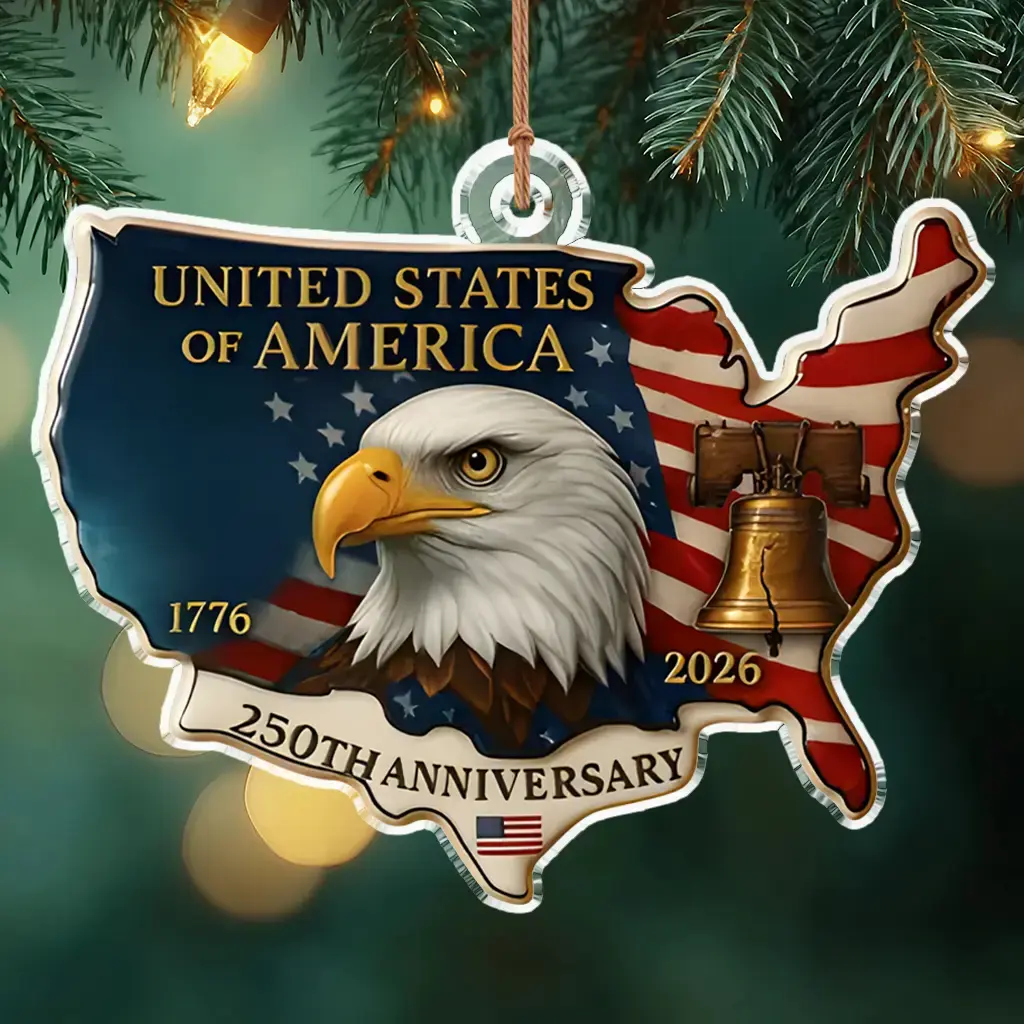Limited Edition American History Souvenir | 2026 USA Jubilee Collectible Hanging Ornament | Fourth of July Independence Day Patriotic Decor