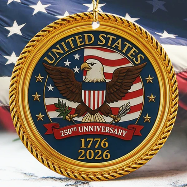 Patriotic 250th Anniversary American Ornament | Celebrate 1776–2026 with Pride | Perfect Decoration Ornament