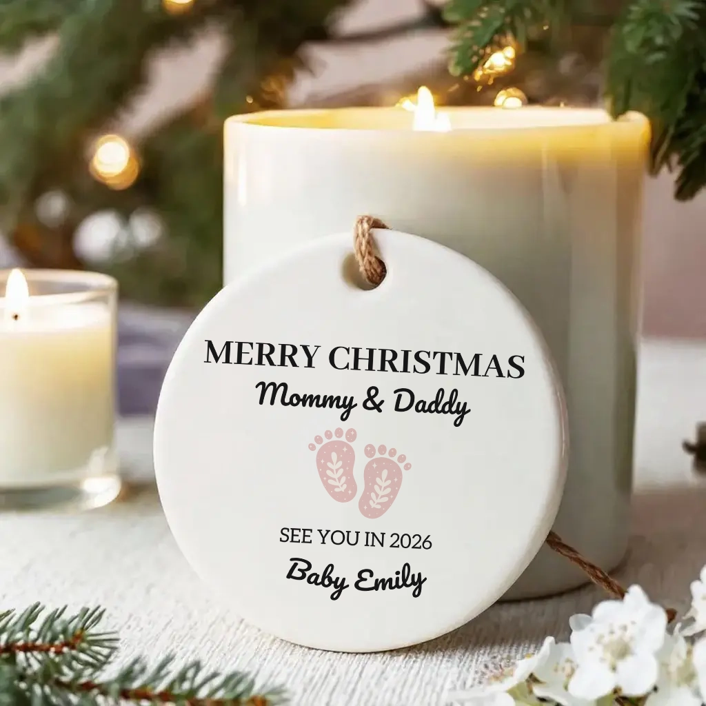 personalized baby announcement ornament