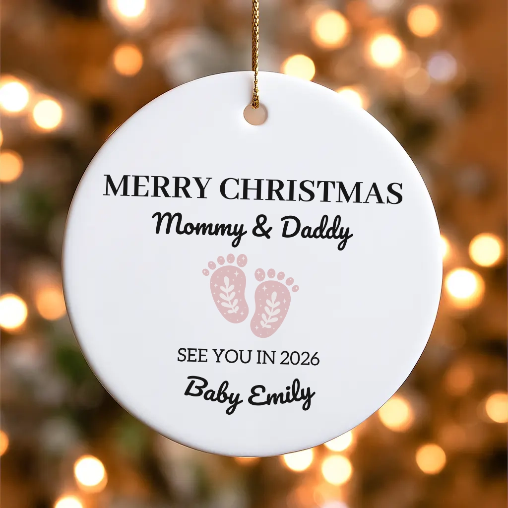 personalized baby announcement ornament