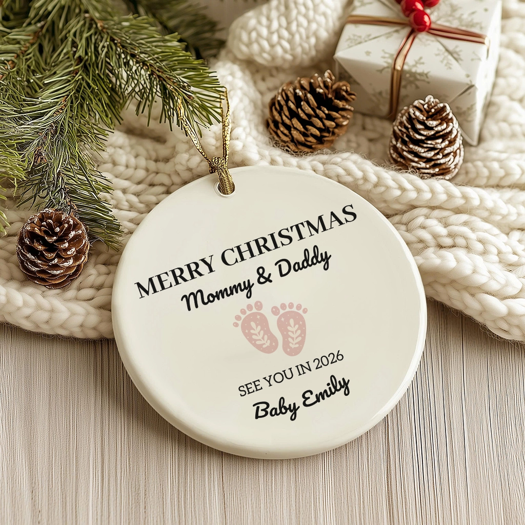 personalized baby announcement ornament