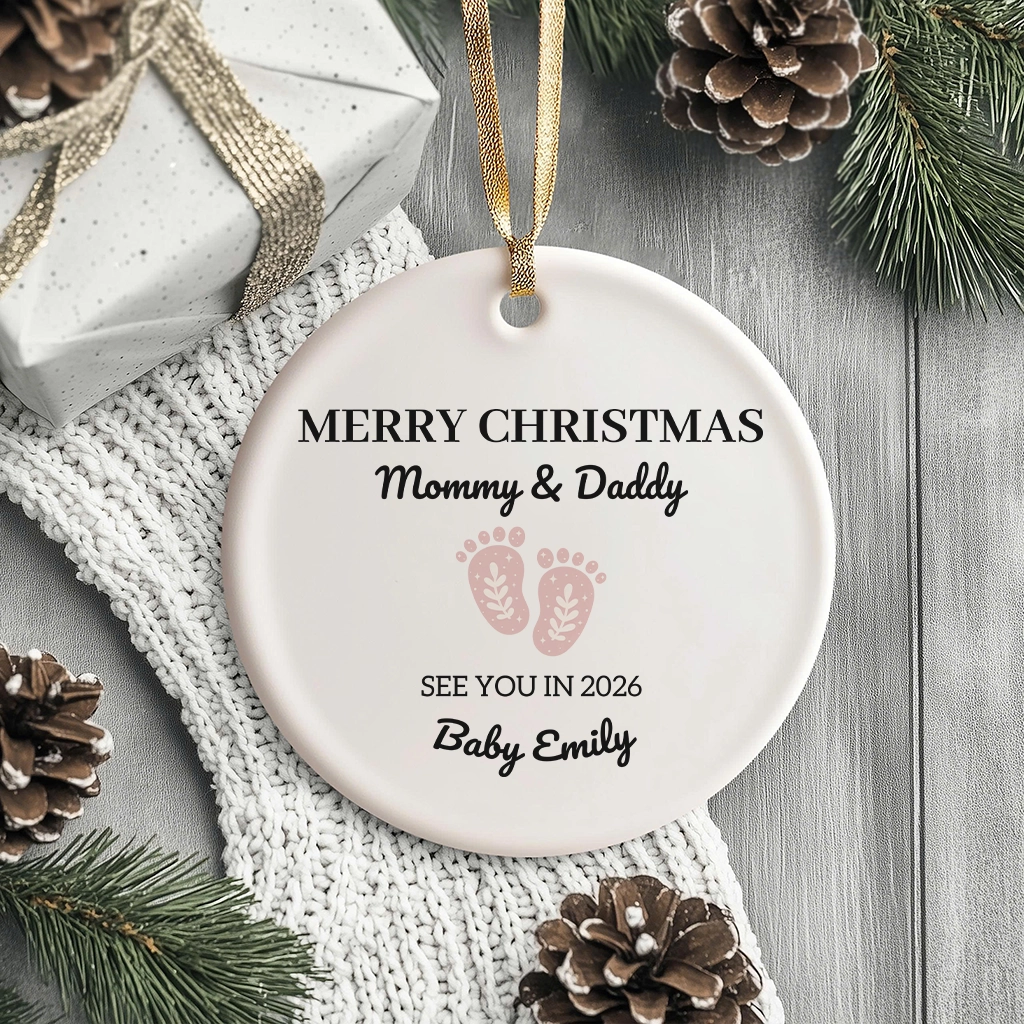 personalized baby announcement ornament