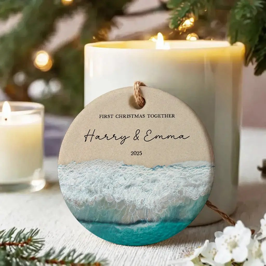 personalized beach ornament 2025
