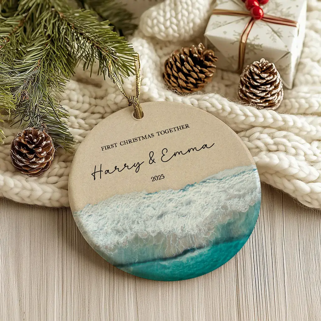 personalized beach ornament 2025