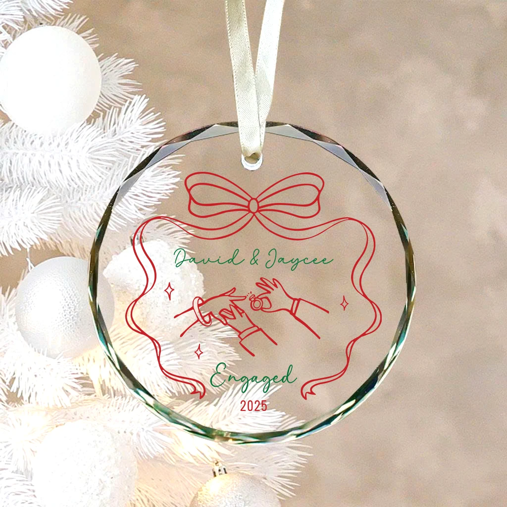 personalized engaged glass keepsake