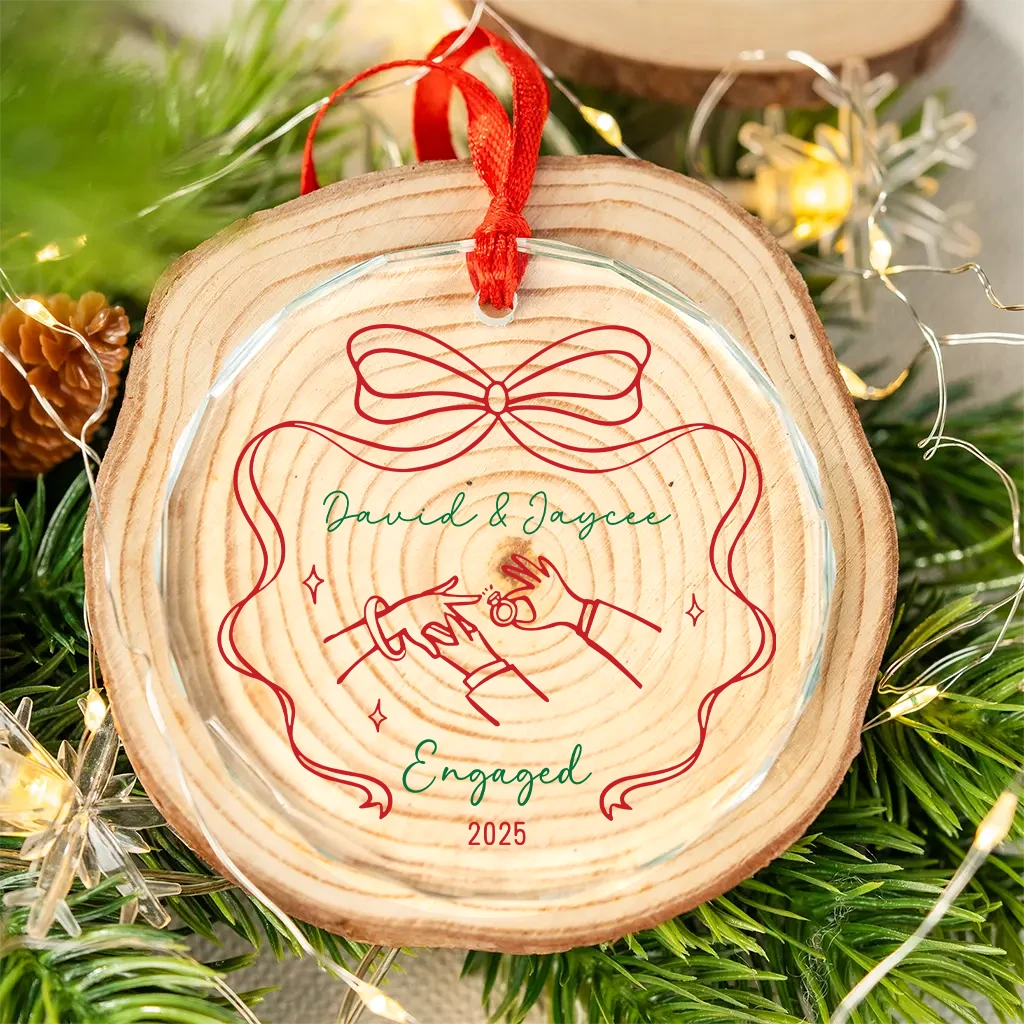 personalized engaged glass keepsake