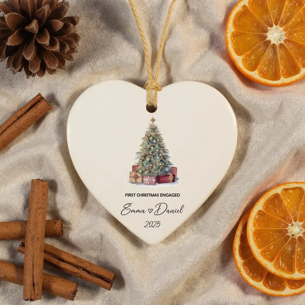 personalized engagement ornament 2025