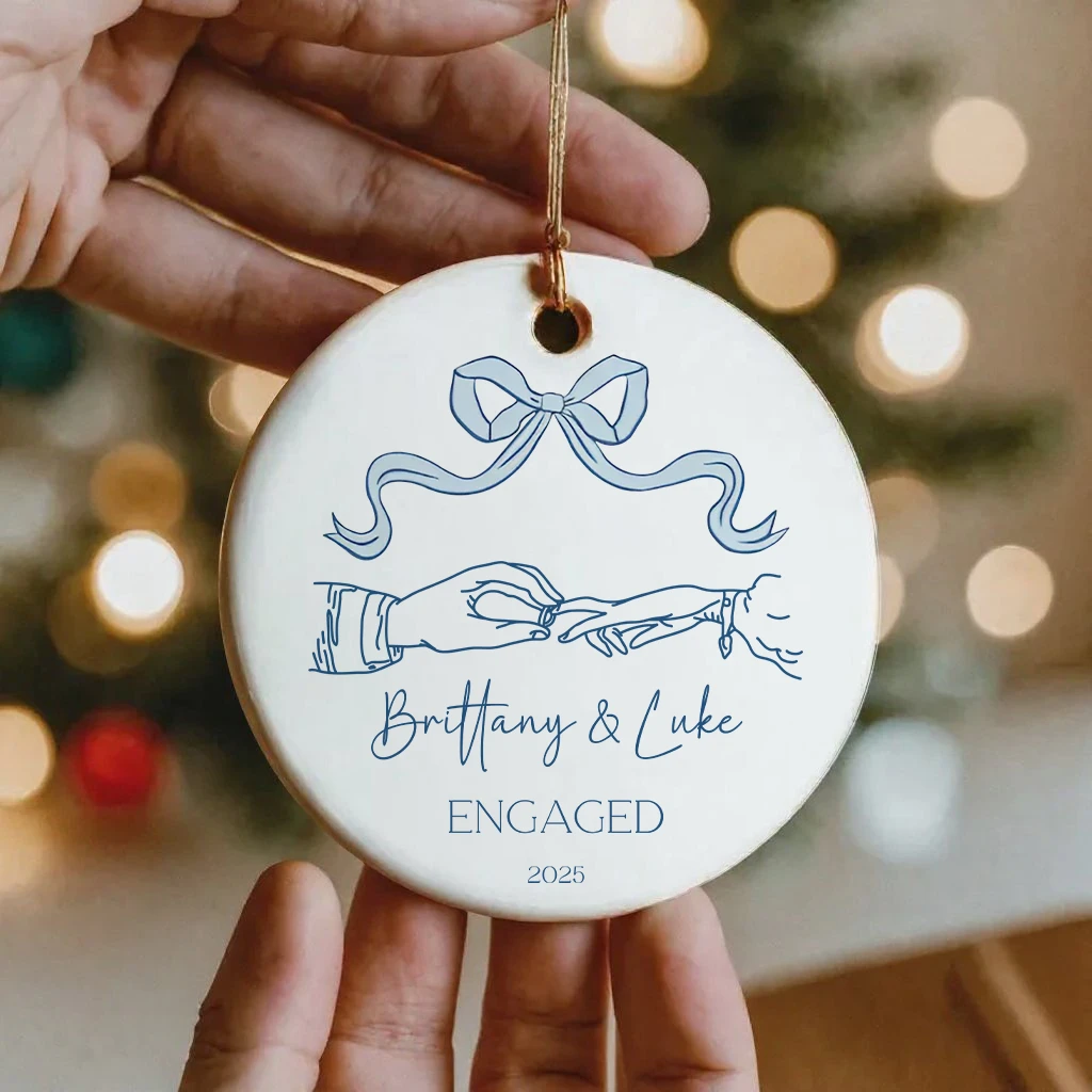 personalized engagement ring ornament