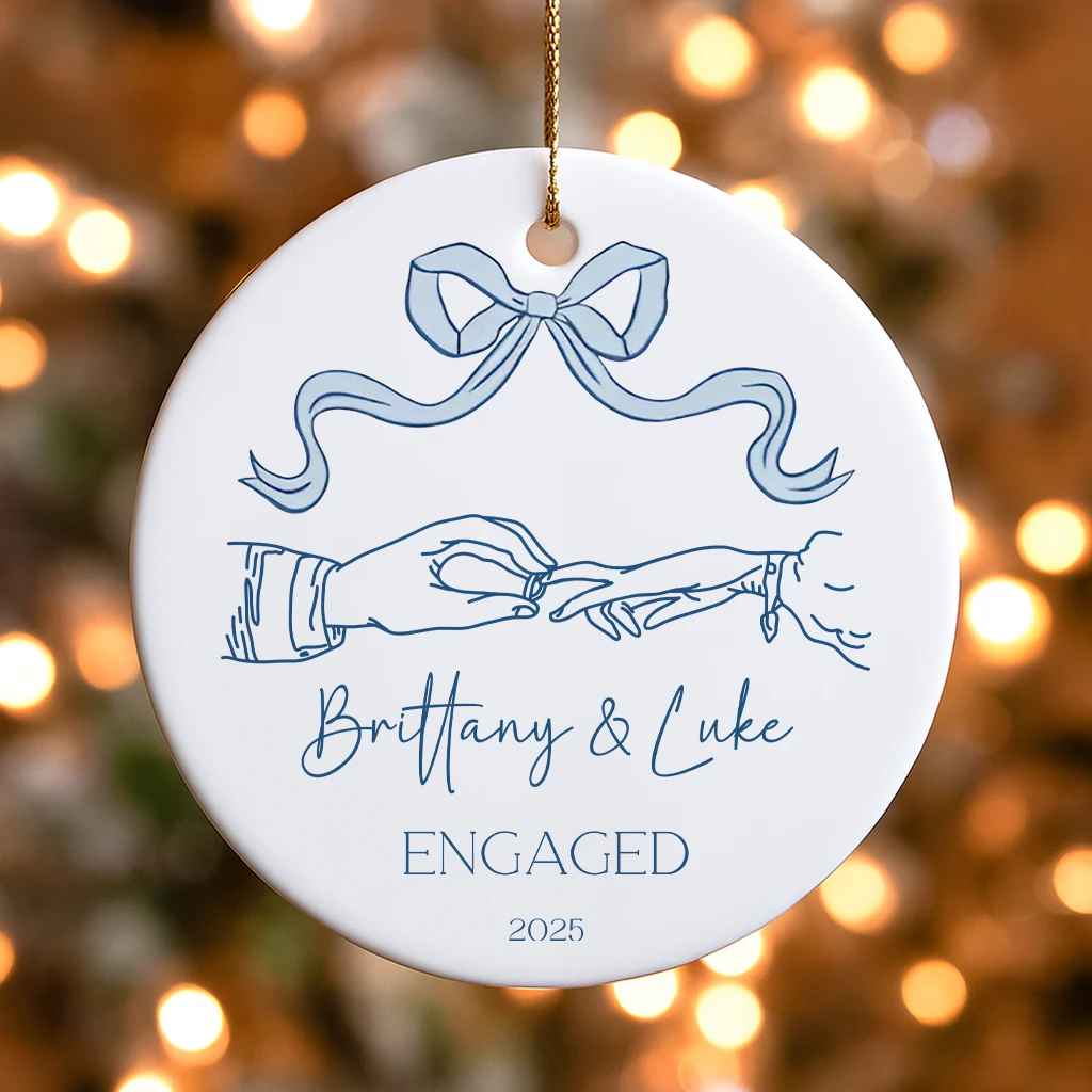 personalized engagement ring ornament