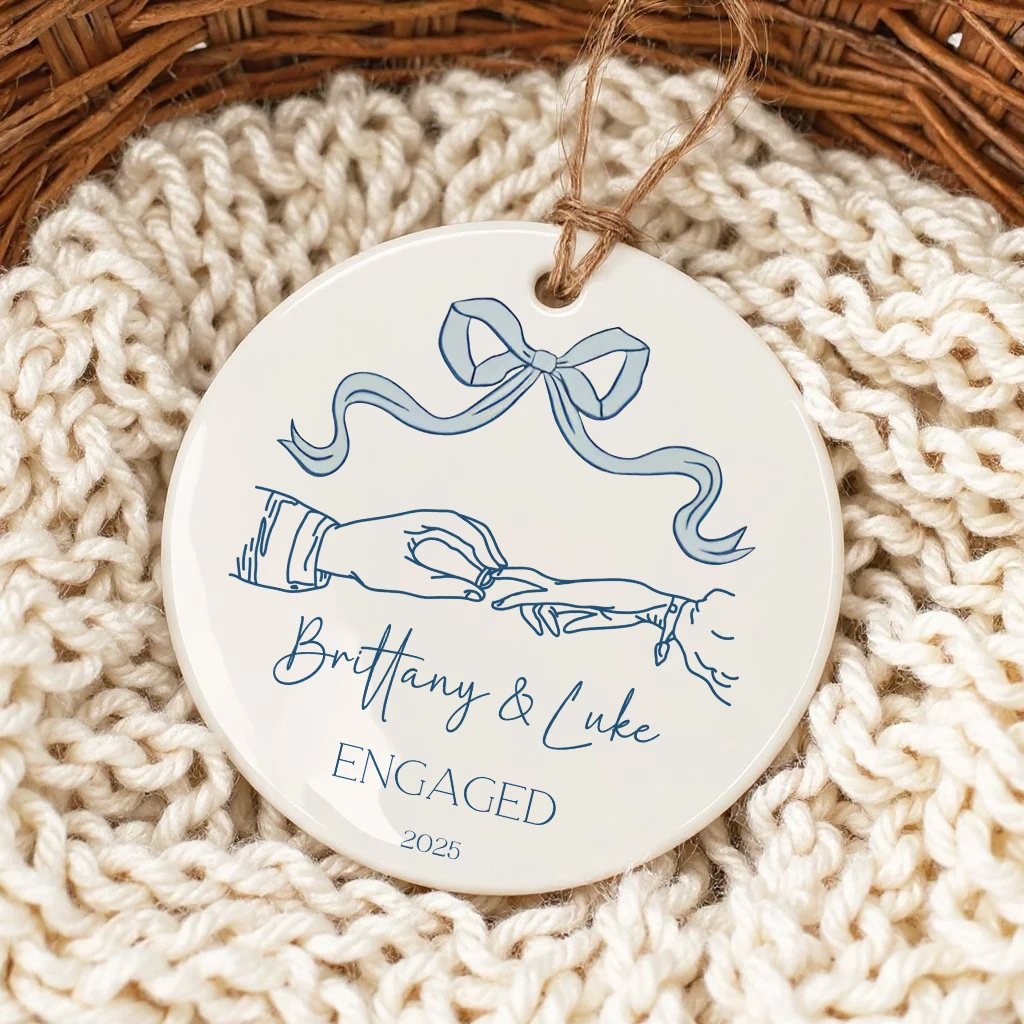 personalized engagement ring ornament