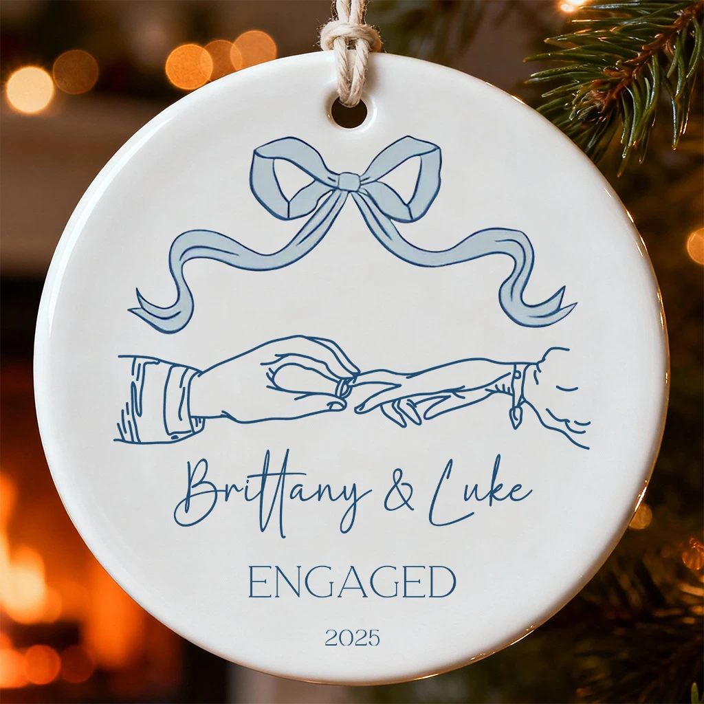 personalized engagement ring ornament