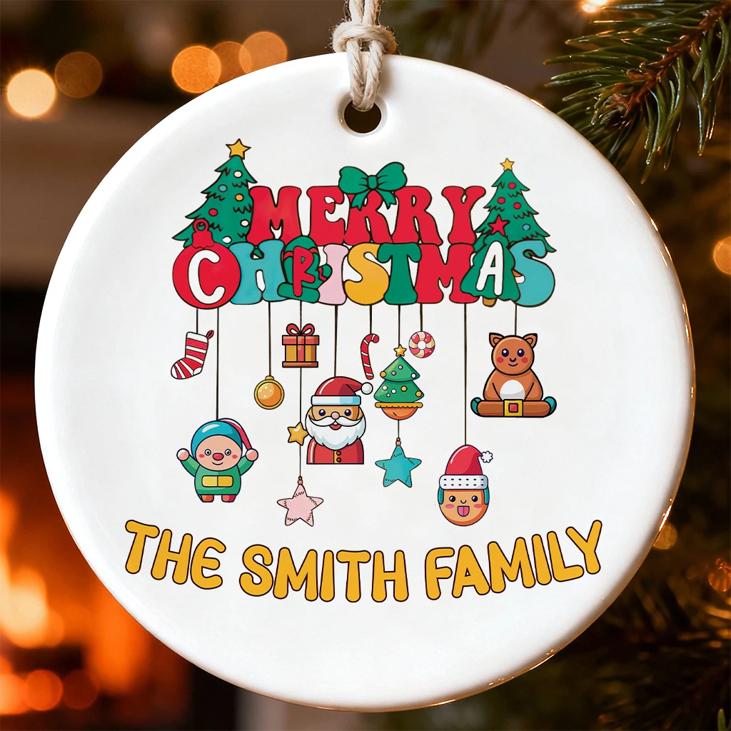 Personalized Family Christmas Ornament 2025, Custom Family Name Holiday Keepsake, “The Smith Family” Ornament