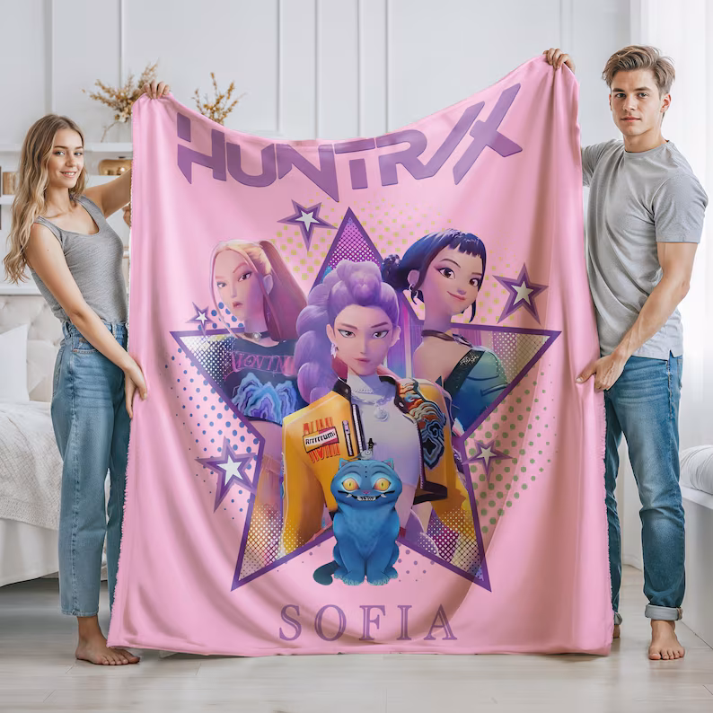 Personalized Huntrax Team Blanket | Custom Name, Ultra-Soft Fleece Throw