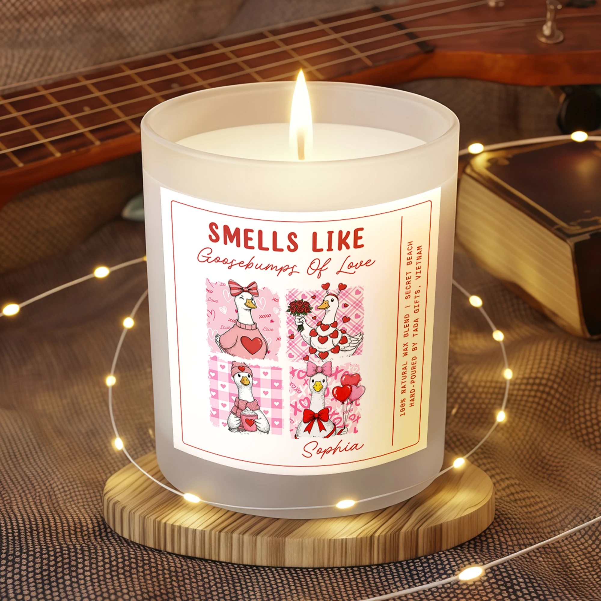 Personalized Smells Like Goosebumps of Love – Valentines Gifts for Him, Cute Boyfriend Gift, Valentines Candle, Valentines Day Gift
