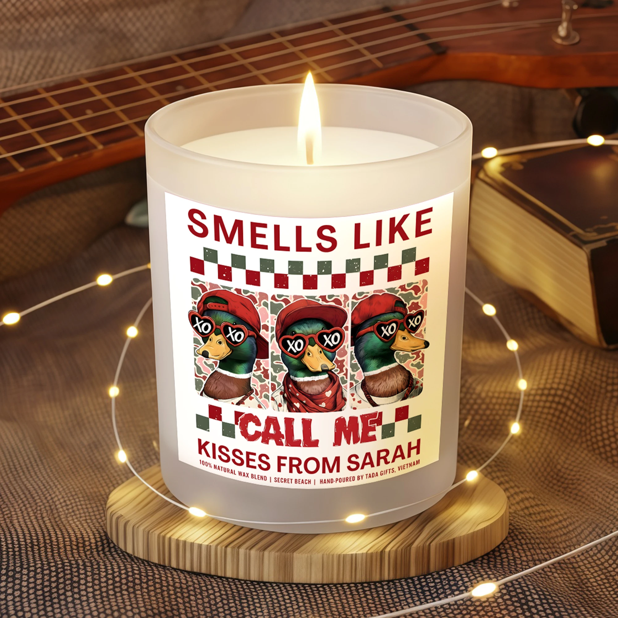 Personalized Smells Like I Call Me Kisses From Candle – Valentines Gift for Him, Valentines Gift for Husband, Valentines Day Gift for Couple