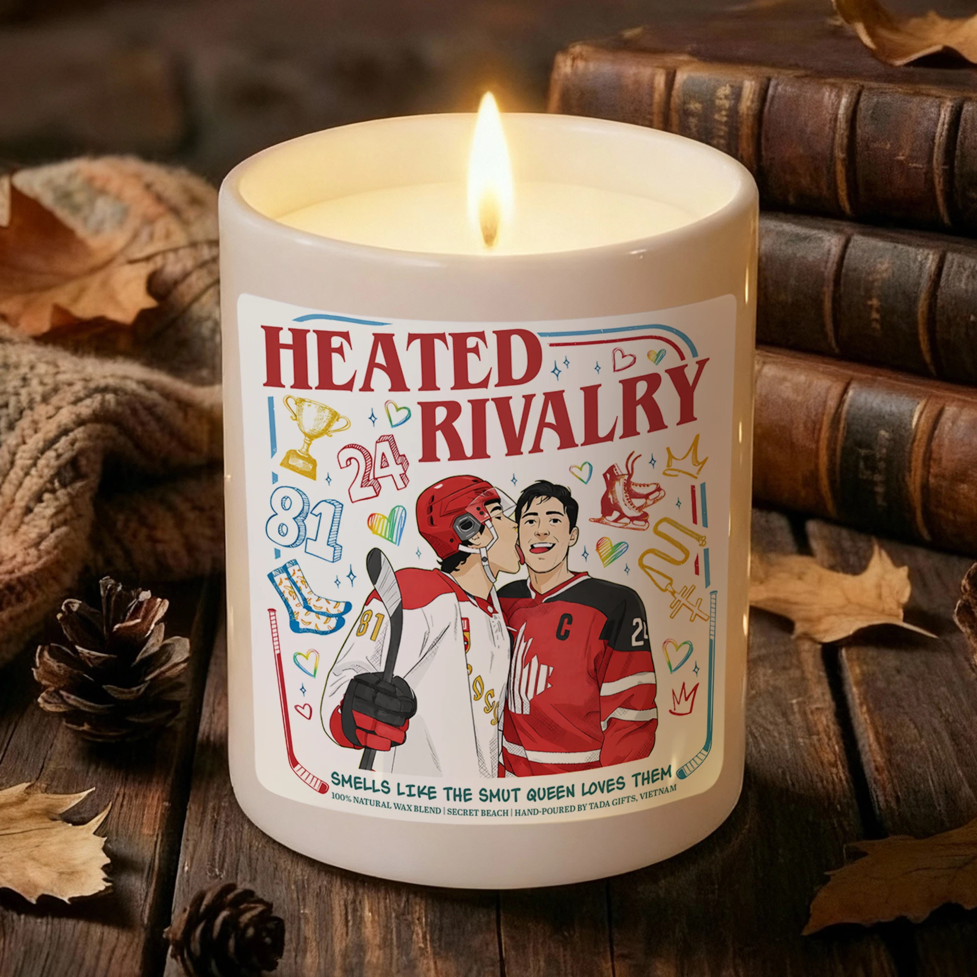 Heated Rivalry Candle, Shane Hollander & Ilya Rozanov Scented Candle