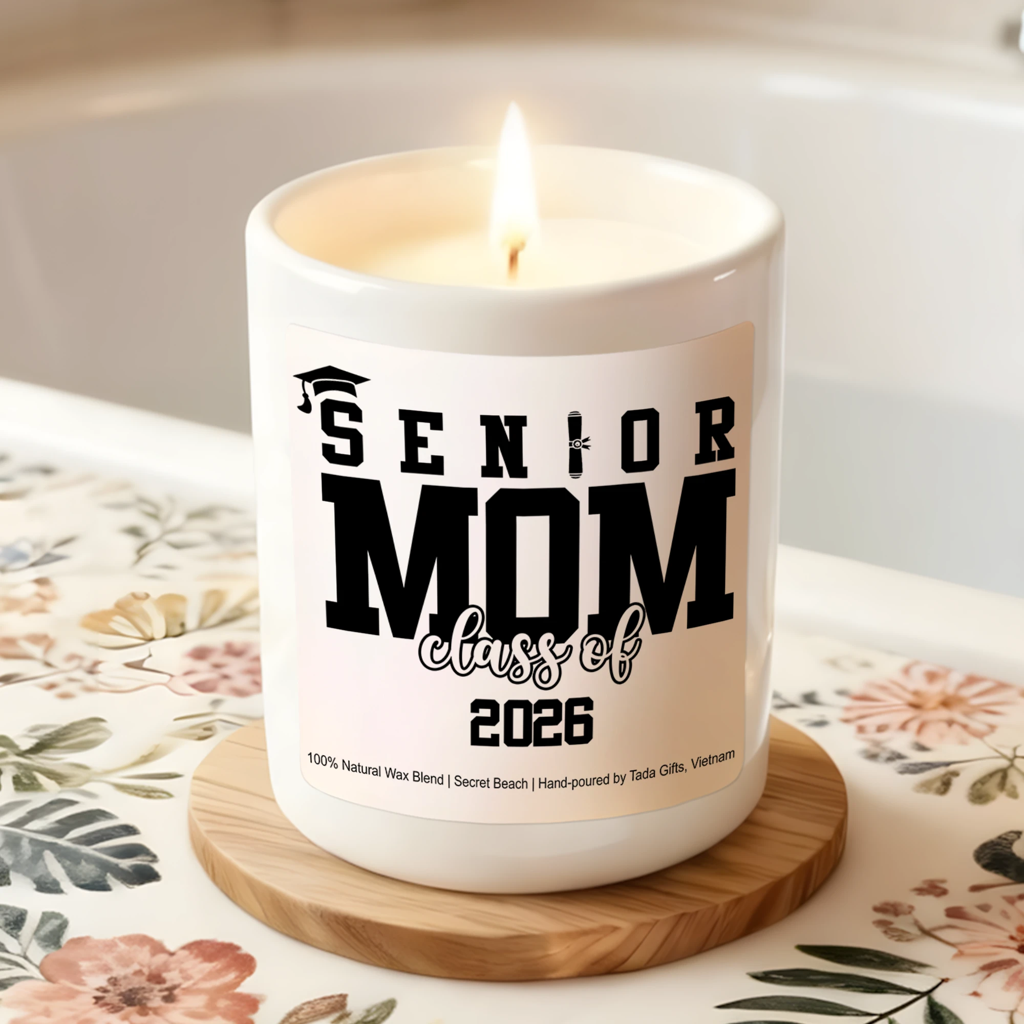 Senior Mom 2026 Graduation Candle, Keepsake Gift