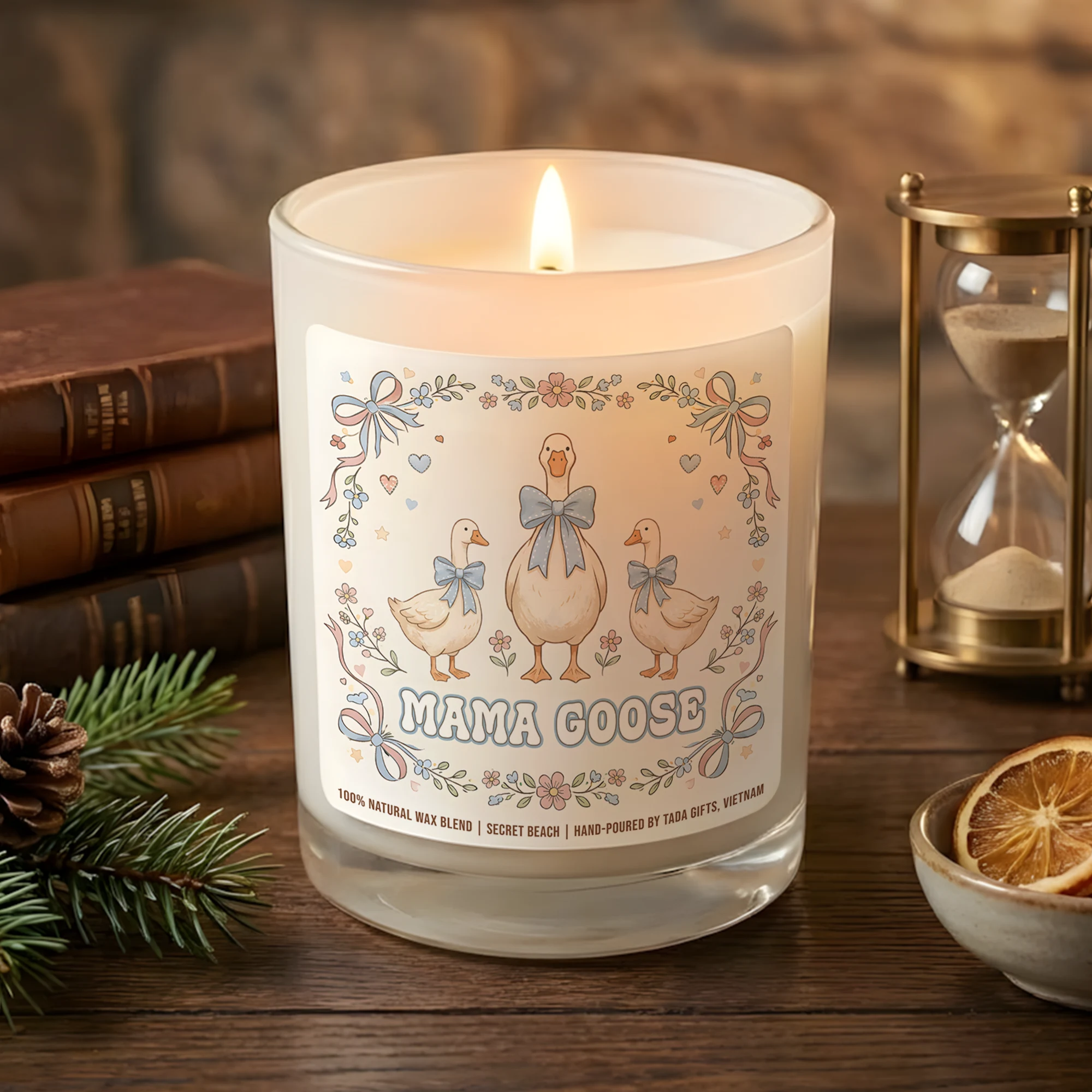 Mama Goose Scented Soy Candle, Storybook Nursery Decor