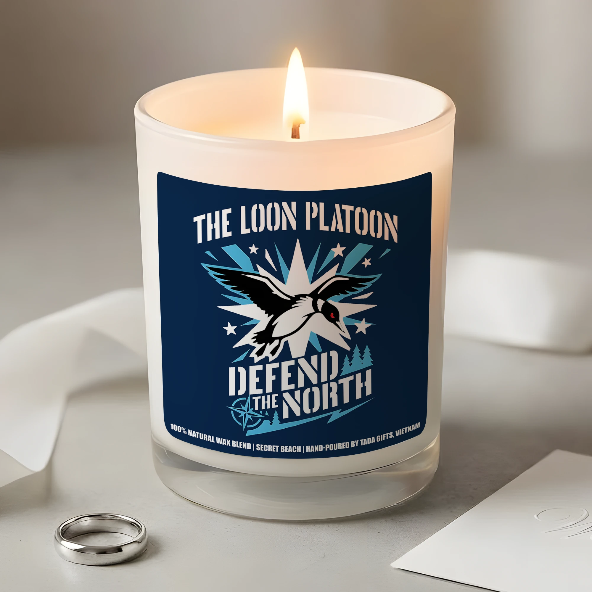 The Loon Platoon Candle, Defend The North 250th Anniversary Gift, 250th Celebration Gift