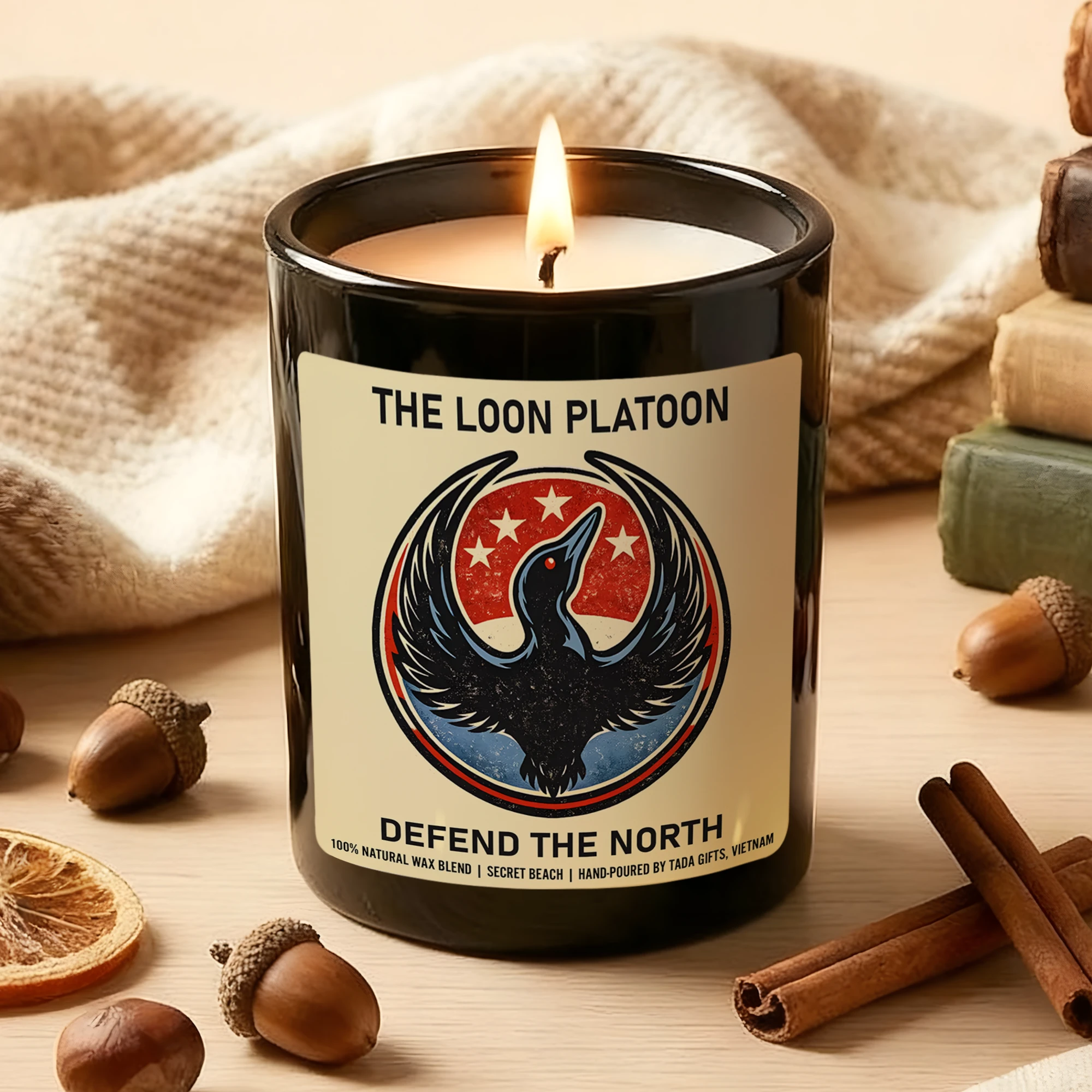 USA 250th Anniversary Scented Candle, Minnesota Rebel Loon, Patriotic Home Decor
