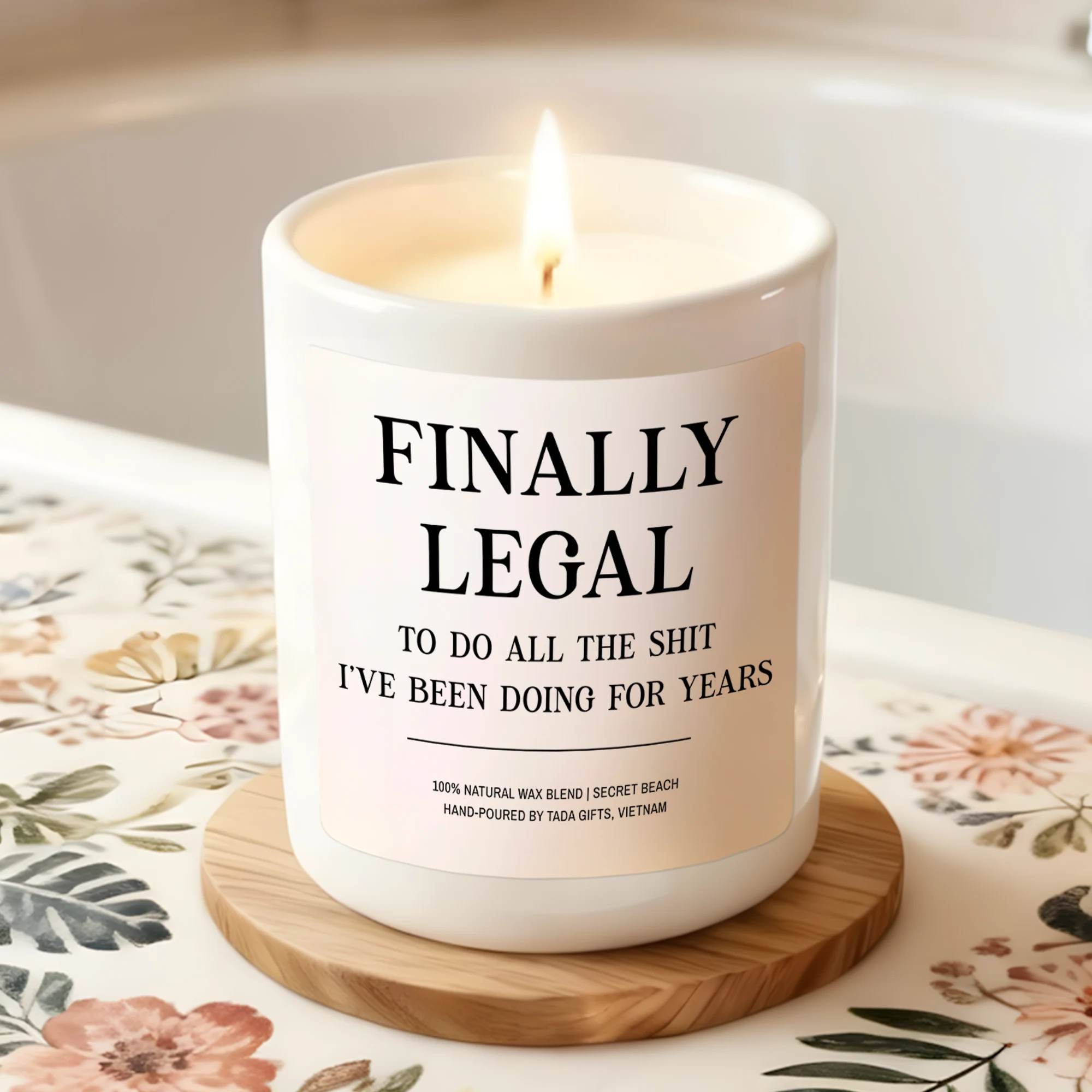 Finally Legal Birthday Candle, Sarcastic Gag Gift, 18th 21st Birthday