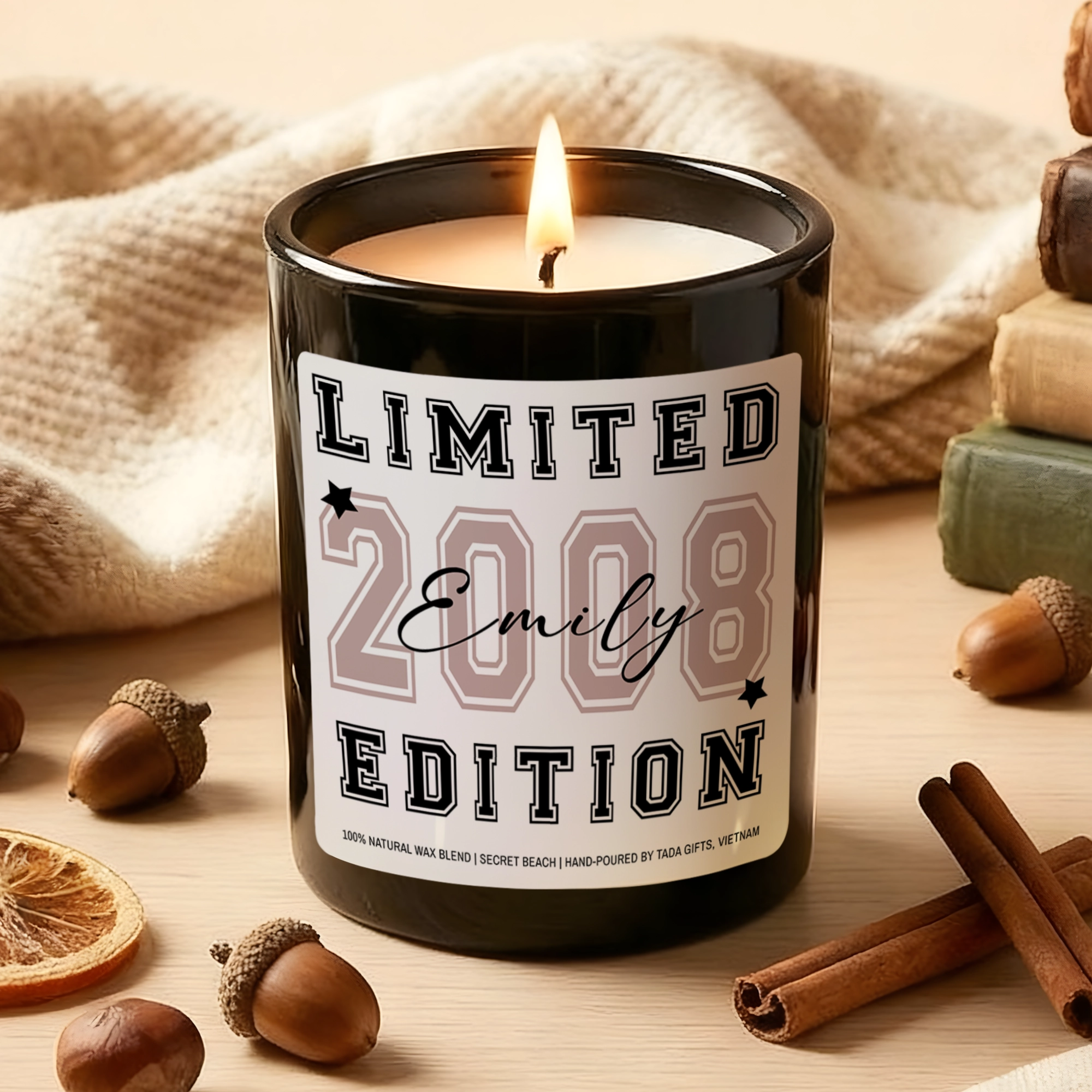 Limited 2008 Edition Candle, Personalized Scented Candle, Birthday Gift