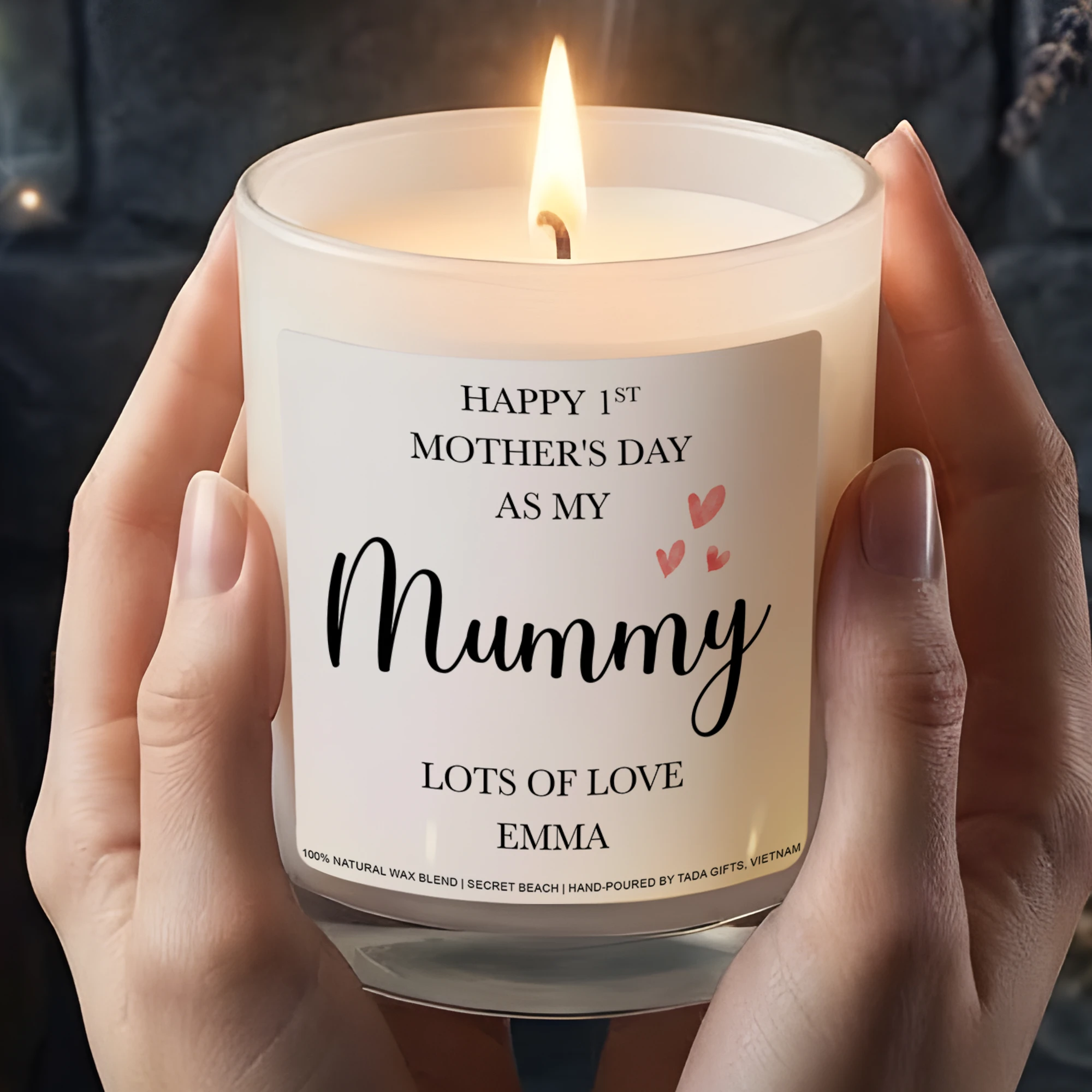 1st Mothers Day Gift, First Mothers Day Candle, Gift for New Mom, Personalized Mommy Candle, Custom Mothers Day Gift