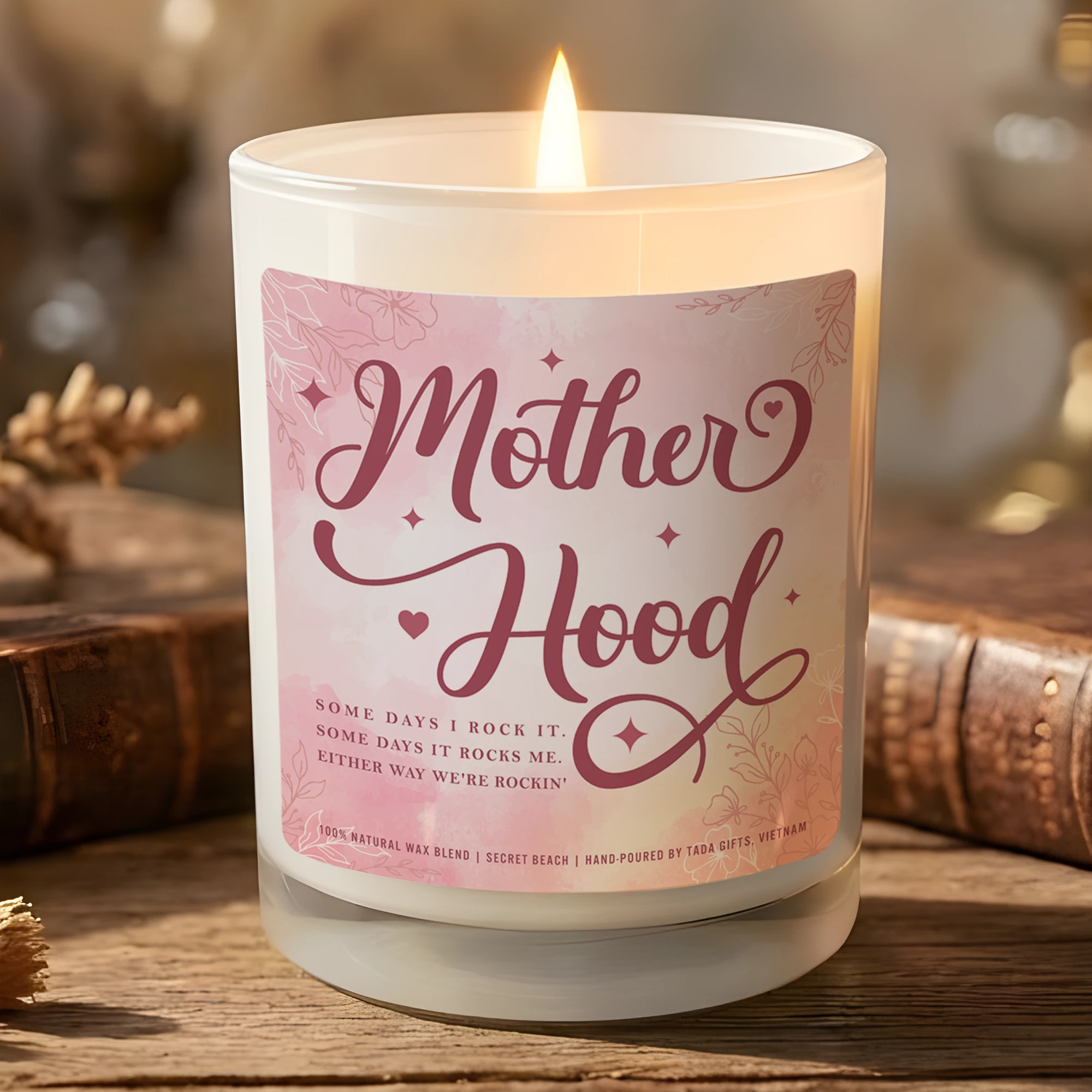 Motherhood Candle Gift,Funny Mom Candle,Mother’s Day Gift,New Mom Gift,Mom Life Candle,Gift for Mom,Cute Mom Humor,Handmade Soy Candle